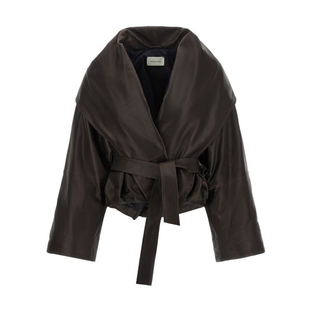 Magda Butrym Women Shawl Collar Leather Jacket